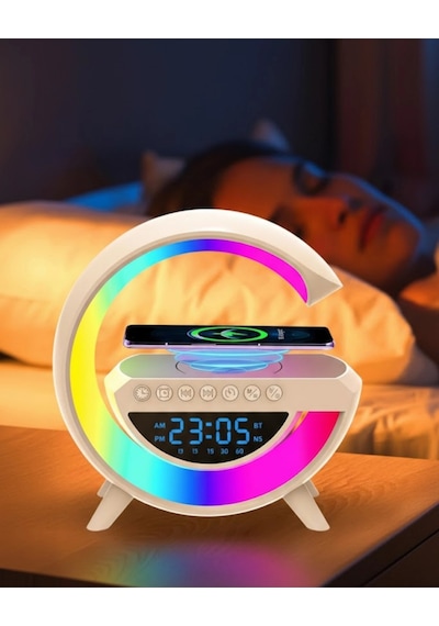 Hubrendy Tekno Rgb Işıklı Kablosuz Hoparlör Bluetooth Usb Fm Tf Kart Destekli
