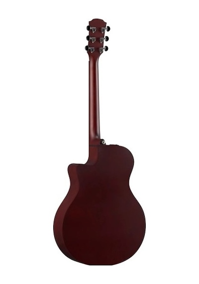 Yamaha Apx600 Thinline Cutaway Elektro Akustik Gitar Smokey Black