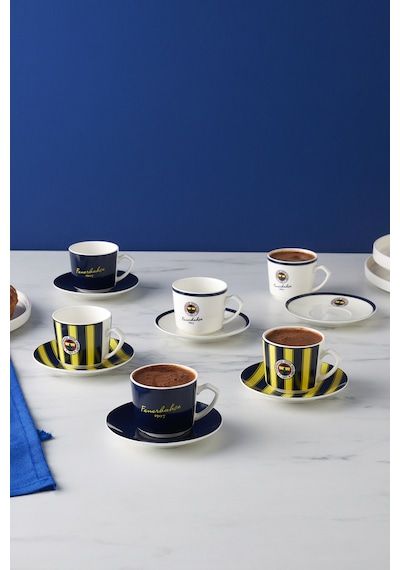 Karaca X Fenerbahçe Lisanslı 6 Kişilik Kahve Fincan Takımı 80 Ml Lacivert
