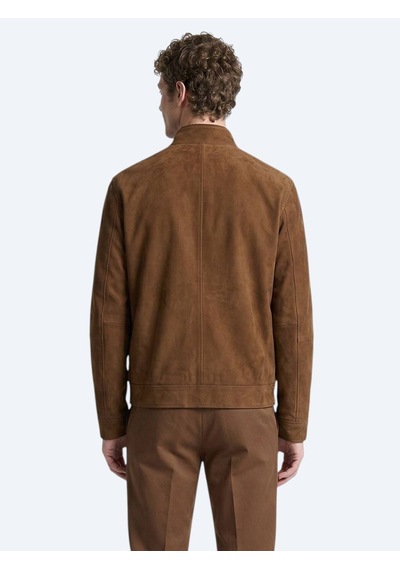 Kip Karamel Regular Fit Dik Yaka Casual Deri Mont