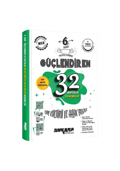 Ankara 2026 6. Sınıf Din Kültürü Güçlendiren 32 Haftalık Deneme Güncel Müfredat