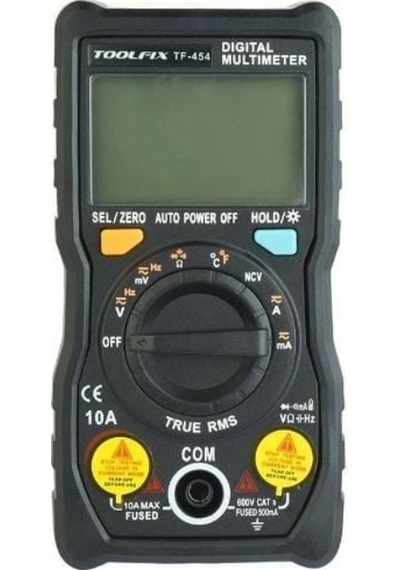 Toolfıx Tf-454 True Rms Dijital Ölçü Aleti Ncv Özellikli Profesyonel Multimetre
