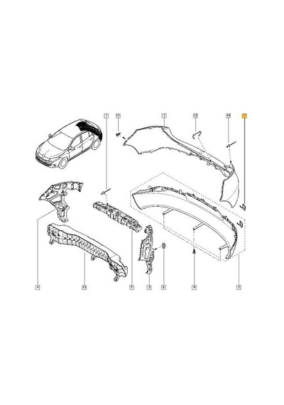 Renault Megane Arka Tampon Çeki Kapak 2009-2016 511650011r 1.4, 1.6, 2.0, 1.5 Dcı