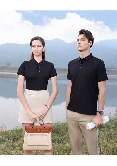 New Performance Premium Polo T-shirt 67.1% Nylon 22.0% Pamuk 10.9% Spandex Siyah