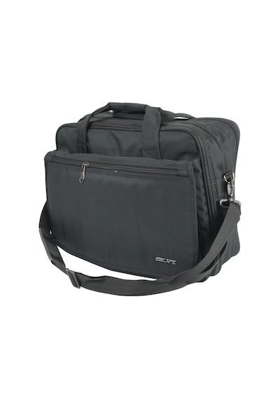 Escape Esc 826 Körüklü, Yağmura Dayanıklı Polyester Evrak Çantası - Siyah