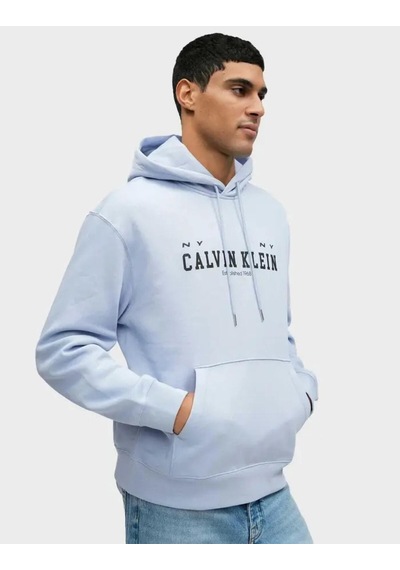Calvin Klein Ls 350fleece Collegıate Hoodıe Mavi Erkek Sweatshirt