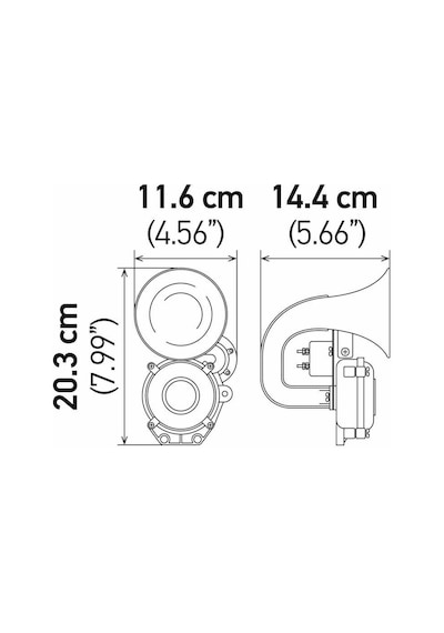Hella Pnömatik Korna 12-24v 400hz 115 Dba 3pa013410-011