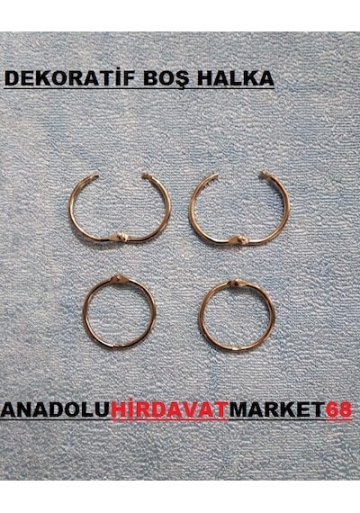 Boş Halka Kilitli Yuvarlak Halka Geçmeli 3 Cm 20 Adet
