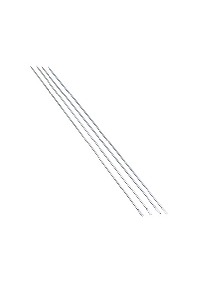 İnce Kare Kesim Metal Ciğer Ve Domates Şişi - 50 Cm Gümüş