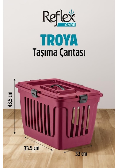 Reflex Care Troya Kedi Ve Köpek Taşıma Çantası Mor 49,5 X 33,5 X 33 Cm