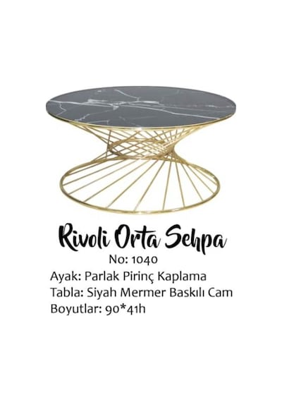 Brc Rivoli Orta Sehpa Model 1040 Siyah Mermer Cam Metal Transmisy (411768460)