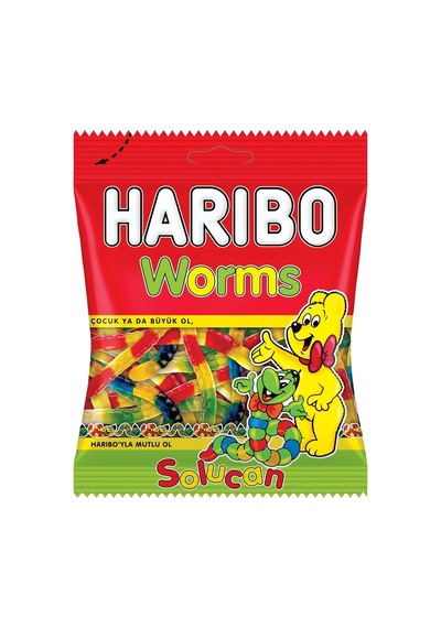 Harıbo Yumuşak Şeker Solucan 160 G - Meyveli Jelibon 2'li Ekonomik Paket - 2 Adet Tarı
