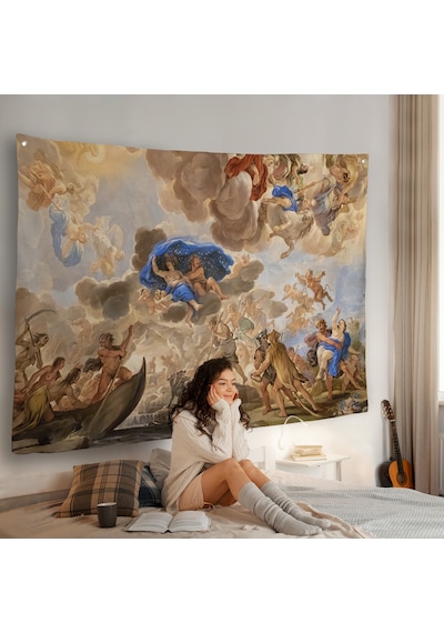 Floransa, İtalya Palazzo Medici'nin Tavan Panoramik Görünüm Duvar Örtüsü-7239