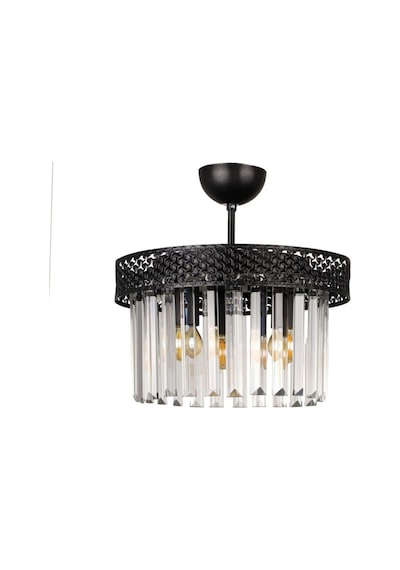 Begüsa Sitrus 3.lü Siyah Lux Kristal Taşlı Avize