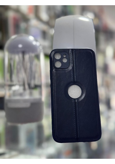 Apple Uyumlu iPhone 11 Uyumlu Suni Deri Lens Korumalı Kılıf -