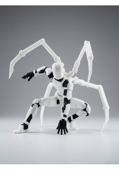 Md Design Dummy 13 V1.5 Spider Kollar Hareketli Aksiyon Figür Seti - Örümcek Robot Stand Hediyeli Örümcek adam