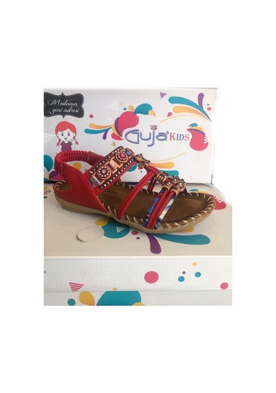 Guja 22y154-3 Çocuk Sandalet Ortapedik Yumuşak Taban Kırmızı