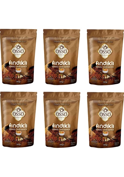 Osso Fındıklı Osmanlı Dibek Kahvesi 200 Gr X 6 Adet Öğütülmüş