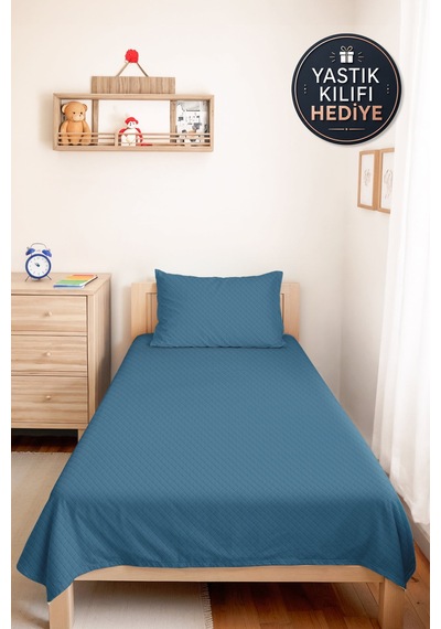 Mavi Modern Genç Odası Tek Kişilik Pike Takımı - Kapitone Düz Mavi 160x220 Cm Mevsimlik Yatak Örtüsü Pamuksu Kahve Kıyısı Mavi Modern Genç Odası Tek Kişilik Pike Takımı - Kapitone Düz Mavi 160x220 Cm Mevsimlik Yatak Örtüsü Pamuksu Kahve Kıyısı