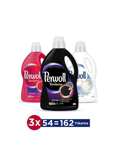 Hassas Bakım Sıvı Çamaşır Deterjanı 3 X 3l 162 Yikama Renkli Siyah Beyaz
