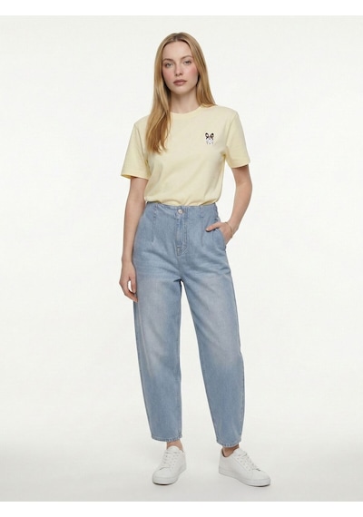 Relaxed Mom Relaxed Fit Kadın Pantolon Denim