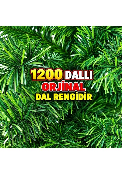 240 Cm Metal Ayak Noel Ağacı Yüksek Kalite Profesyonel Seri Metal Gövdeli