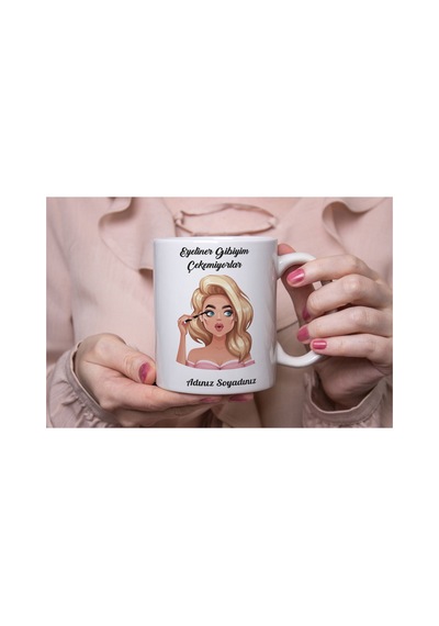 Eyeliner Gibiyim Çekemiyorlar Yazılı - Kupa Bardak Standart