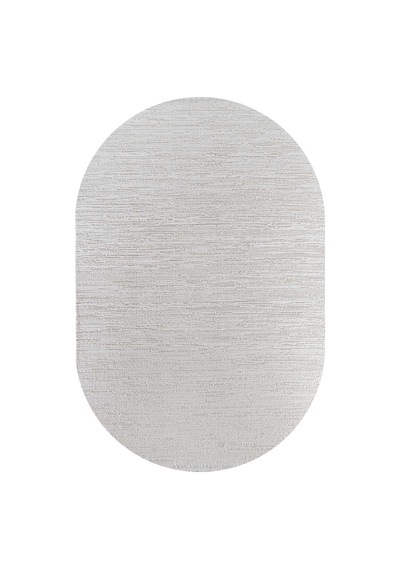 Luxera Modern Perfectly Yün Tuşeli Akrilik Oval Halı Lu03 Krem