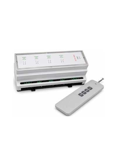 Sanec 220v 4 Kanal Optokuplörlü Röle Rt-109 Ray Tipi Kutu + 1 Adet 433 Mhz Uzun Menzil Kumanda 3000 Metre