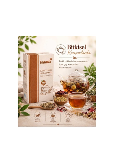 Damla Sakızlı Kudret Narlı Bitkisel Karışımlı Çay 60 G 30 Süzen Poşet