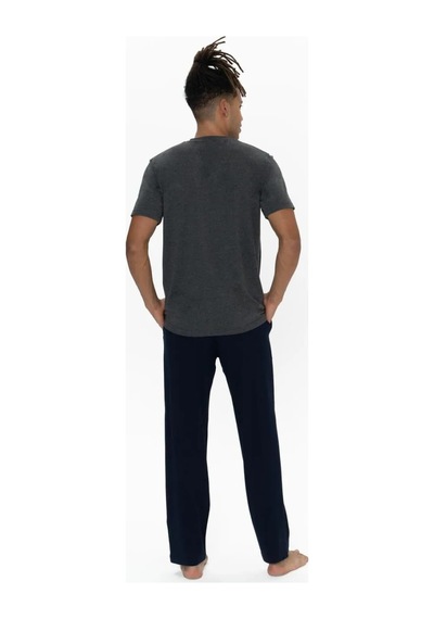 U.s. Polo Assn. Erkek Alt Üst Düğmeli Pijama Takımı Antrasit M