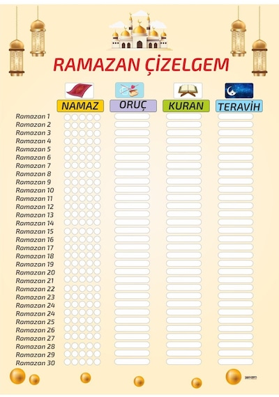 Ramazan Planlayıcı Eğitici Set Çocuklara Özel Dua Etkinlik