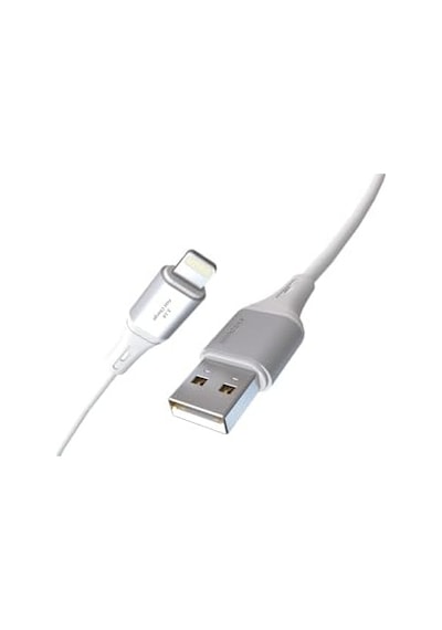 2adet X 2metre Usb A-lightning Kablo Seti, 3.1a Hızlı Şarj, Beyaz/gümüş Metal, Remorax 2ad X 2metre Beyaz