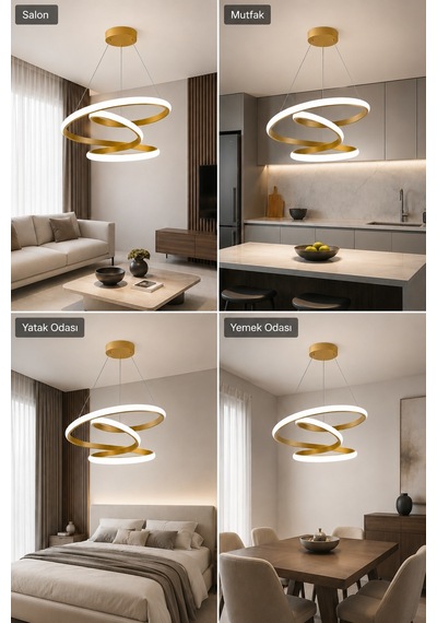 AvizeGO Lina Led Sarkıt Avize Beyaz Işık Eskitme