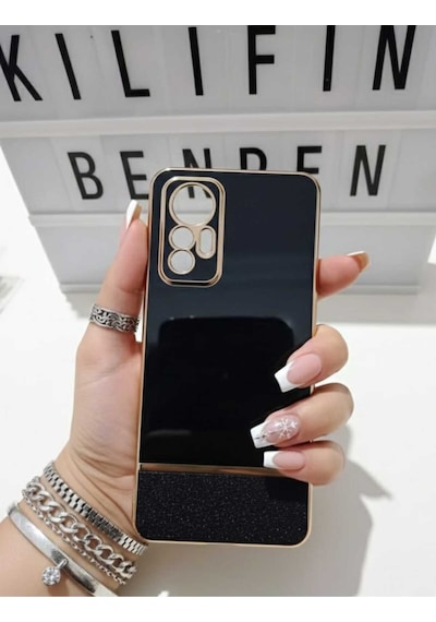 Xiaomi Mi 12 Lite Parlak Kılıf Modeli Siyah