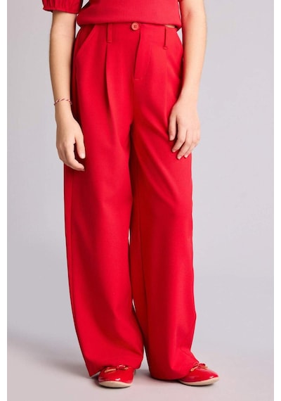 Defacto Wıde Leg Geniş Paça Pantolon Kız Çocuk H0146a826smrd282 Kırmızı-rd282