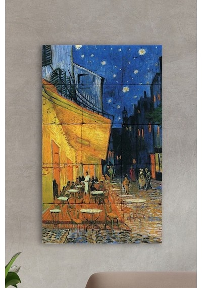 Doğal Taş Tablo - Van Gogh Eseri Tablo - Duvar Dekoru 30x50cm