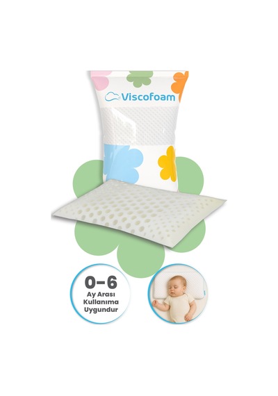 Viscofoam Hava Kanallı Ortopedik Bebek Yastığı Visco Bebek Yastık - 39 x 24 x 5 CM