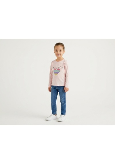 Benetton Kız Çocuk Açık Pembe Tshirt