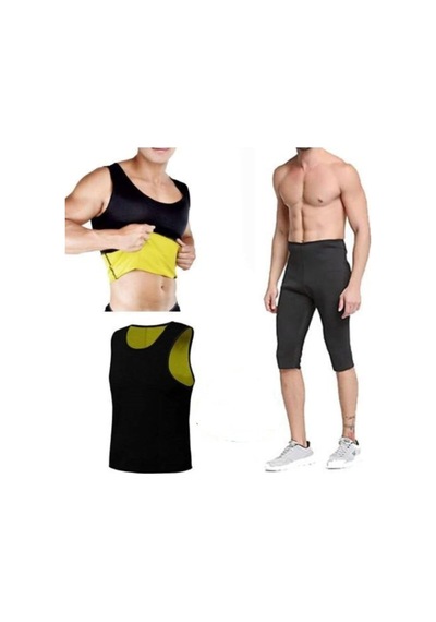 Multiflexpro Erkek Termal Sauna Tayt Ve Atleti Erkek Siyah