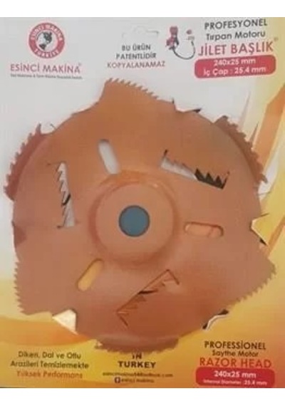 Jilet Başlık Benzinli Tırpan Başlığı Jilet 9 Bıçaklı