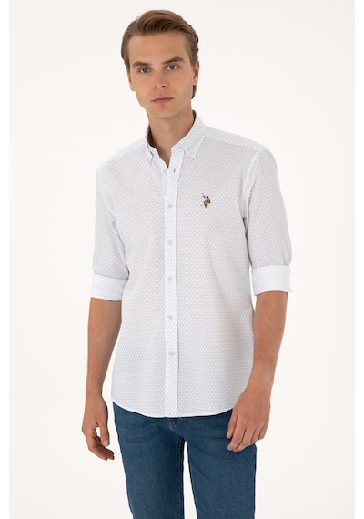 U.s. Polo Assn. Erkek Mavi Gömlek Desenli 50300481-vr036 Mavi