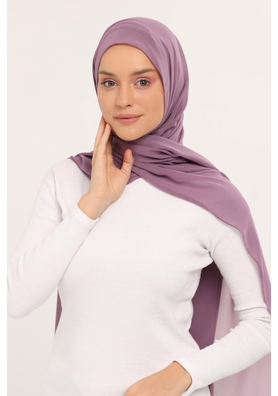 Altobeh Hazır Lüks Pratik Hijablı Şifon Şal Açık Maron
