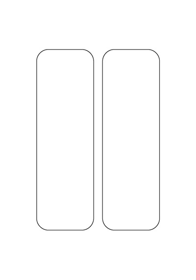 Beyaz Reflective Reflektif 2'li Dikdörtgen Sticker Paketi Otomo