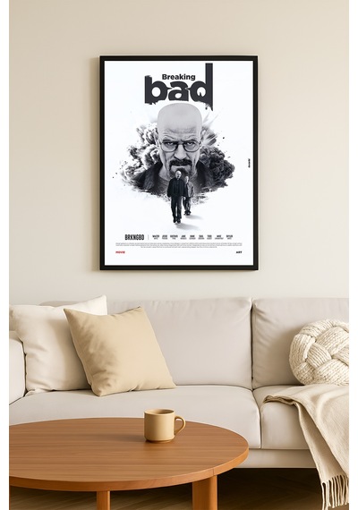 Breaking Bad Siyah Ahşap Çerçeveli Poster, Dizi Duvar Tablosu