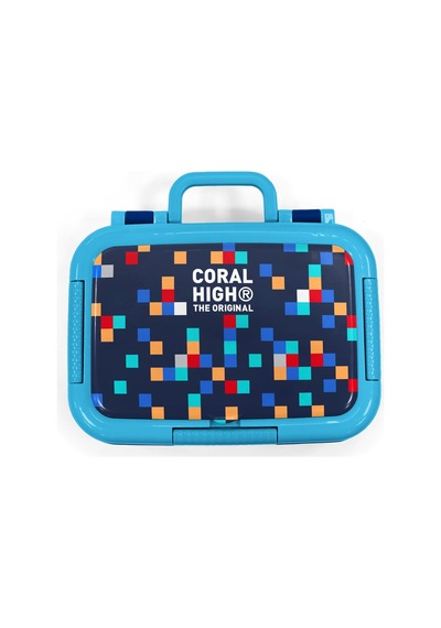 Coral High Kids Lacivert Geometrik Desenli Paslanmaz Çelik Beslenme Kabı 39135 Lacivert