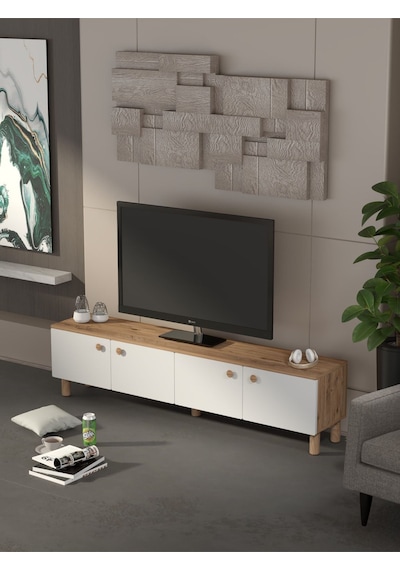 Bohem 180 Cm Beyaz Tv Ünitesi Beyaz