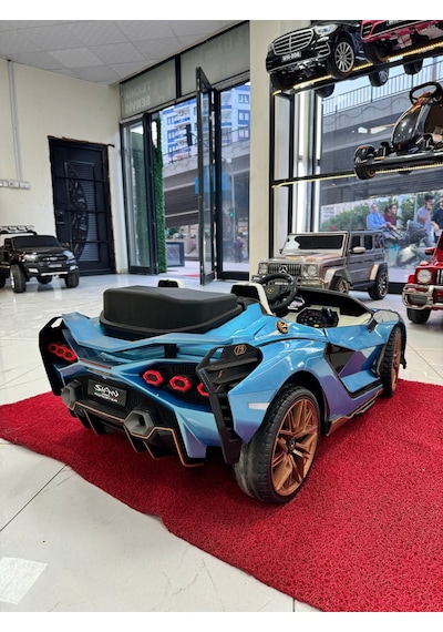 Poyraz Akülü Orijinal Lisanslı Lamborgini Sian 24 Volt Akülü Araba Drift+tabletli Mavi