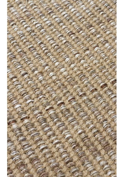Doha Dh 01 Beıge Jüt Ve Polyester İle Üretilen Çift Taraflı Modern Kilim