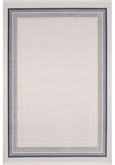 Çam Halı Miras 6811 Gri Mavi Enti Halı Modern Desenli Makine Halısı